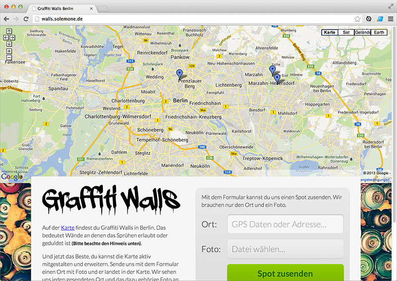 Screenshots der Website